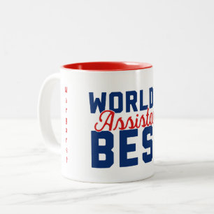 World's Best Assistant Personalised with Name Two-Tone Coffee Mug