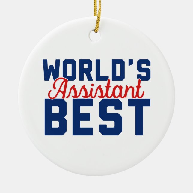 World's Best Assistant Personalized Ceramic Tree Decoration (Front)