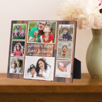World's Best Aunt And Uncle 8 Photo Rustic Wood