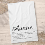 World's Best Aunt, Auntie Definition Chic Script Tea Towel<br><div class="desc">Personalise for your special,  favourite Aunt or Auntie to create a unique gift. A perfect way to show her how amazing she is every day. Designed by Thisisnotme©</div>