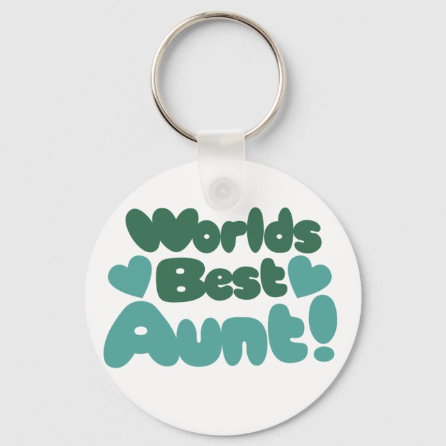 Worlds Best Aunt Key Ring (Front)