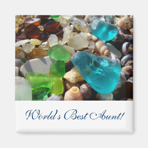 World's Best Aunt! magnet gifts Coastal Beach