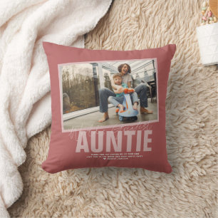 World's Best Aunt   Modern Photo Cushion