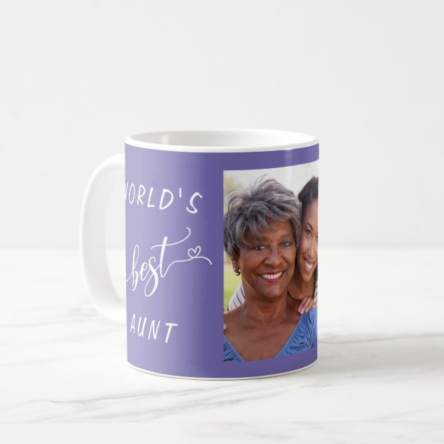 World's Best Aunt Photo Coffee Mug (Front Left)