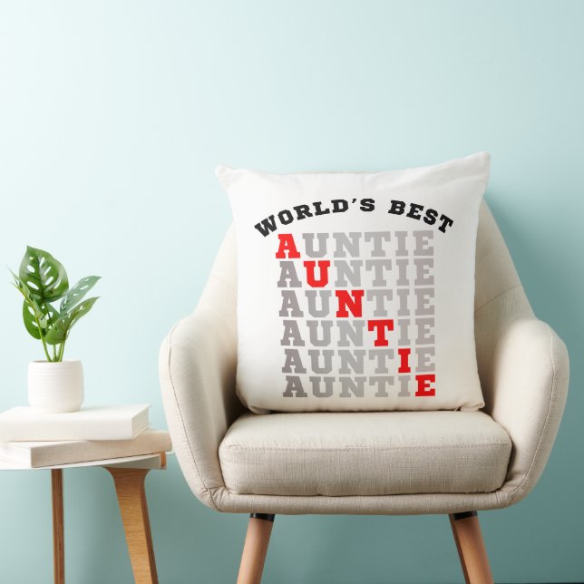 World's Best Auntie Cushion (Chair)