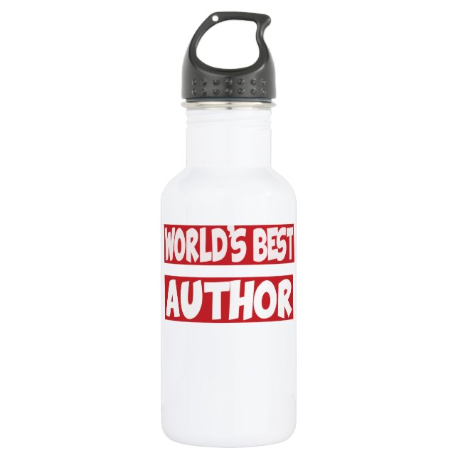 World's best Author. 532 Ml Water Bottle (Front)