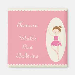 World's Best Ballerina Pink Magnet