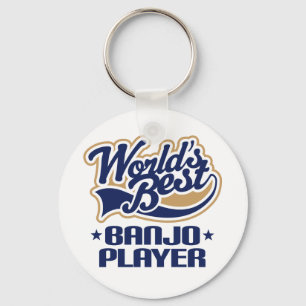 World's Best Banjo Player Music Gift Key Ring