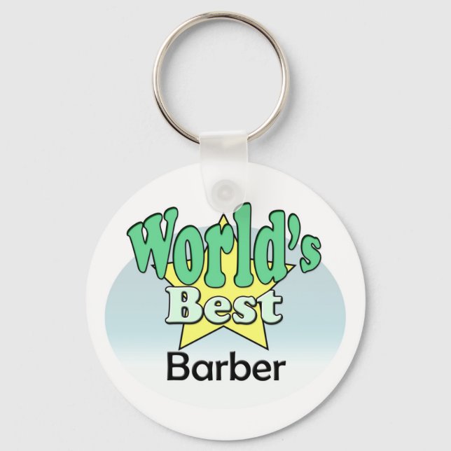 World's Best Barber Key Ring (Front)