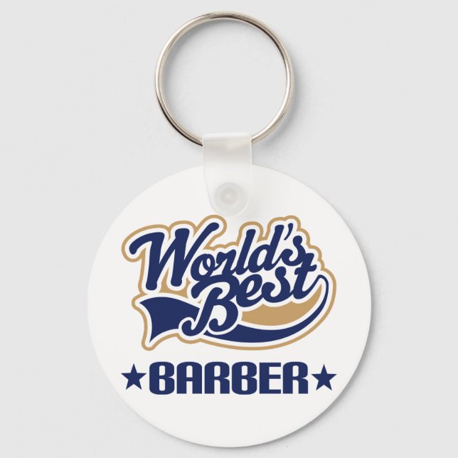 Worlds Best Barber Key Ring (Front)