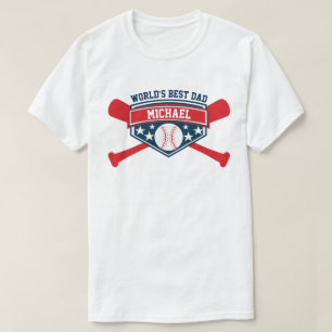 World's Best Baseball Softball Dad T-Shirt
