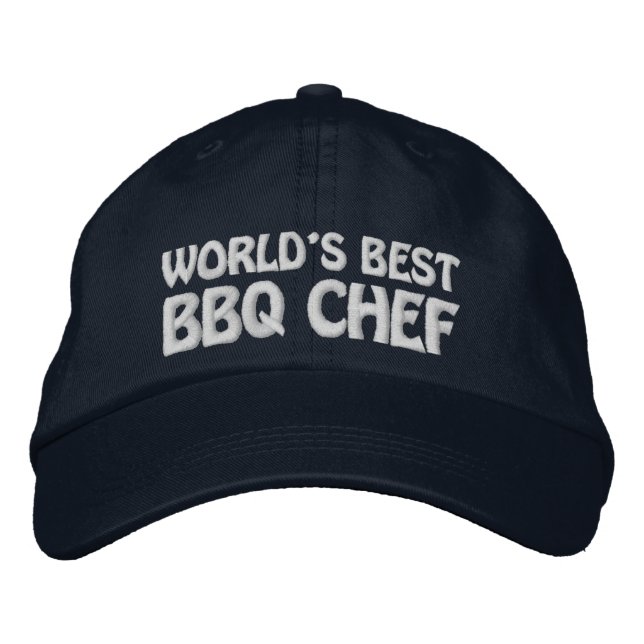 Worlds Best BBQ Chef Embroidered Hat (Front)