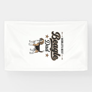 Worlds Best Beagle Dad Vintage Dog Banner
