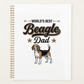 Worlds Best Beagle Dad Vintage Dog Planner