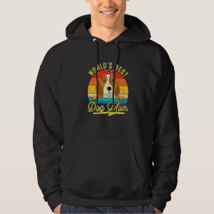 World's Best Beagle Dog Mum Retro Mother's Day Hoodie