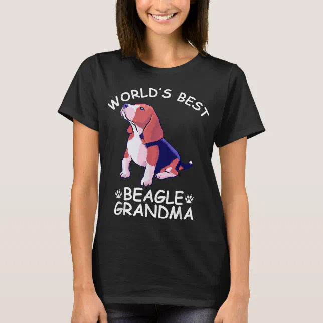 World's Best Beagle Grandma Funny Granddog Dog Lov T-Shirt | Zazzle