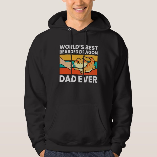 World's Best Bearded Dragon Dad Ever Hoodie (Front)