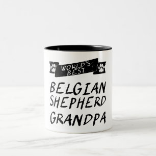World's Best Belgian Shepherd Grandpa Two-Tone Coffee Mug