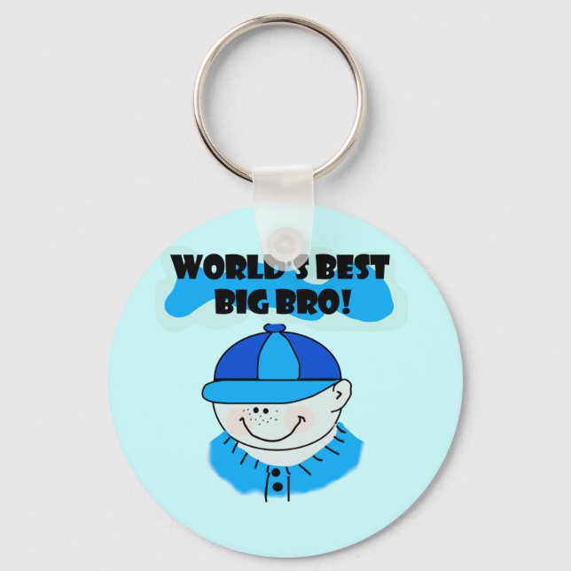 World's Best Big Bro Tshirts and Gifts Key Ring (Front)