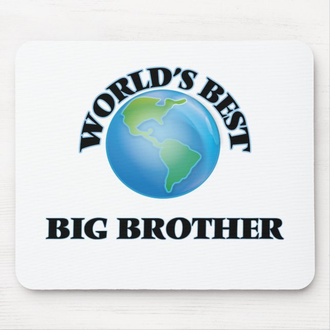 World's Best Big Brother Mouse Mat (Front)