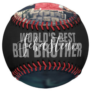 Worlds Best Big Brother Personalised Photo Text Softball