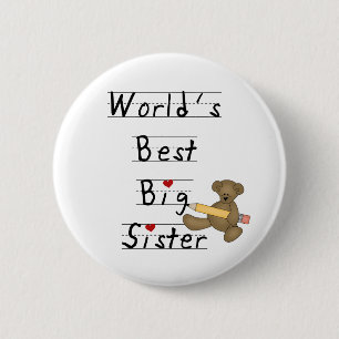 World's Best Big Sister 6 Cm Round Badge
