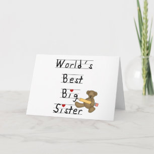 World's Best Big Sister Card