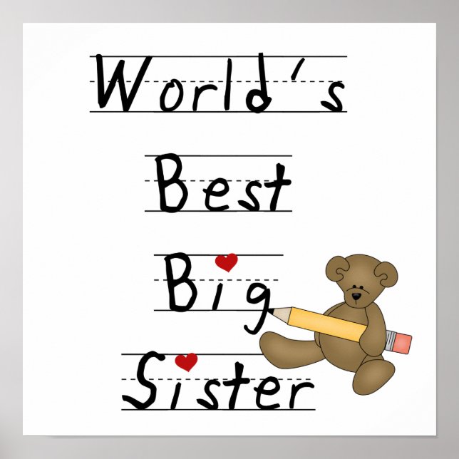 World's Best Big Sister Gifts Poster (Front)