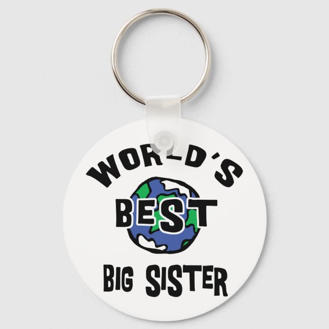 World's Best Big Sister Key Ring (Front)