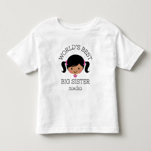 Worlds best big sister personalised toddler T-Shirt