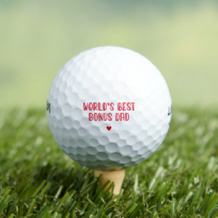 World's Best Bonus Dad! Cute Father's Day Golf Balls