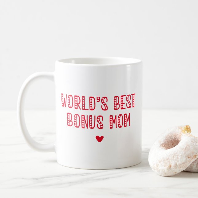 World's Best Bonus Mum! Cute Mother's Day Coffee Mug (With Donut)
