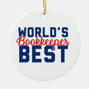 World's Best Bookkeeper Ceramic Tree Decoration
