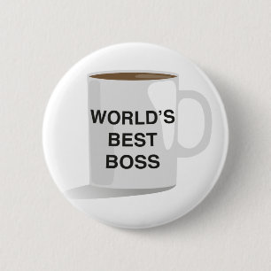 World's Best Boss 6 Cm Round Badge