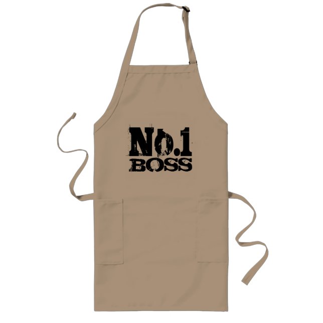 World's best boss big BBQ apron | No. 1 gift idea (Front)