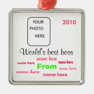 World's best boss Christmas Ornament