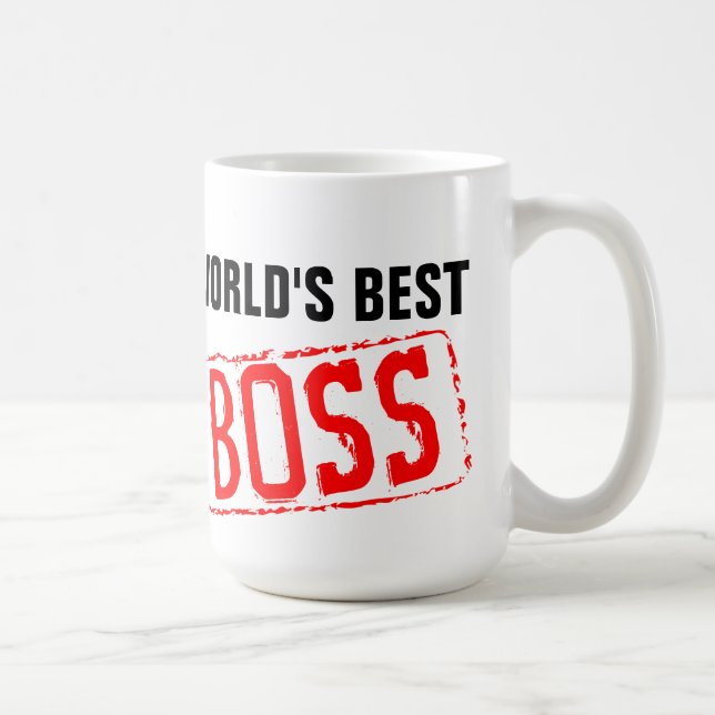World's Best Boss coffee mugs (Right)