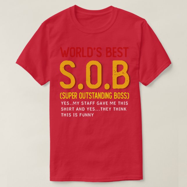 Worlds best boss end of year gifts T-Shirt (Design Front)