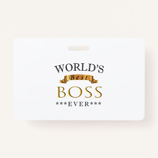 World's best boss ever ID badge (Front)
