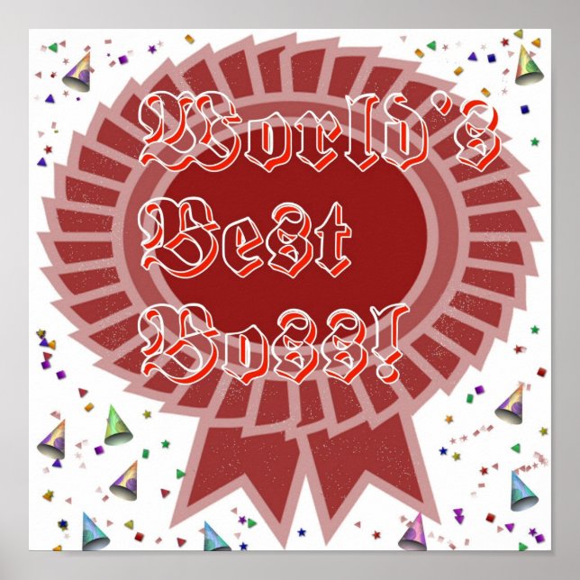 World's Best Boss Framed Print (Front)