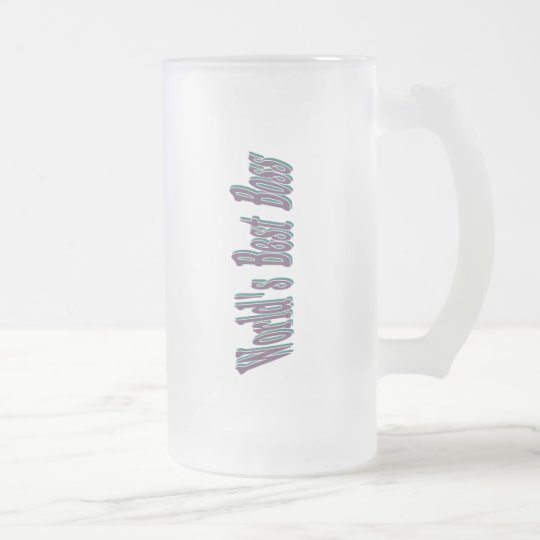 Worlds Best Boss Frosted Glass Beer Mug