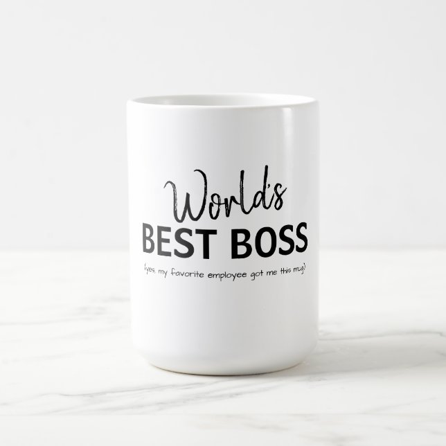 World's Best Boss Funny Gift Coffee Mug (Center)