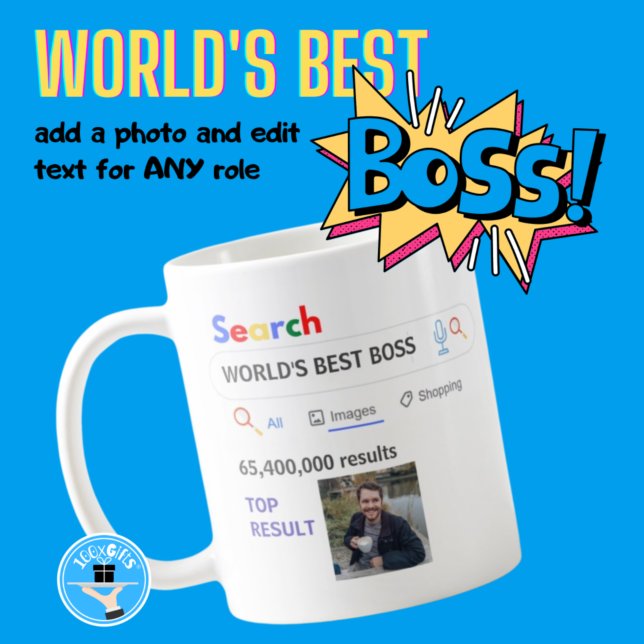 WORLD'S BEST BOSS - Funny Top Image Search Results Coffee Mug (Creator Uploaded)