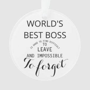 WORLD'S BEST  Boss gift  Ornament