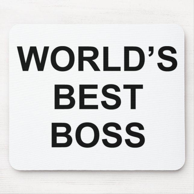 World's Best Boss Mouse Mat (Front)