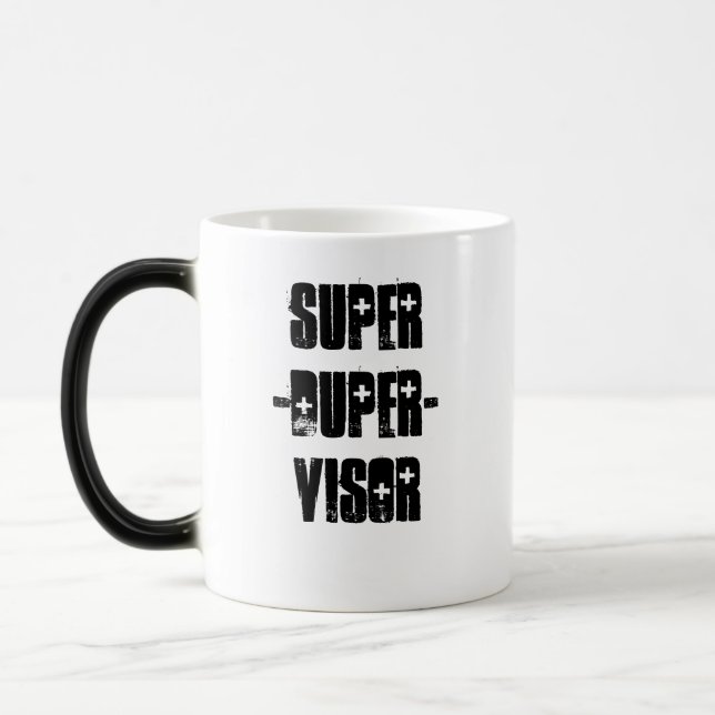 Worlds Best Boss, Super-duper-visor Magic Mug (Left)
