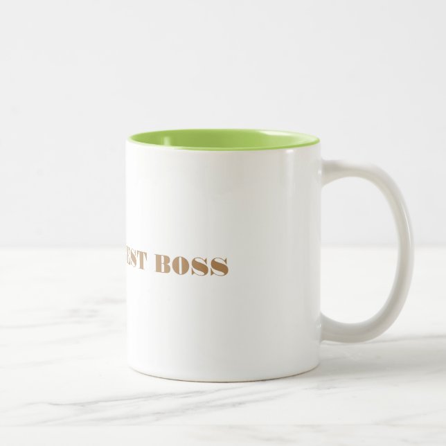 WORLD'S BEST BOSS. Two-Tone COFFEE MUG (Right)