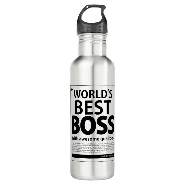 World's Best Boss, With Aweome quality 710 Ml Water Bottle (Front)
