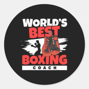 World's Best Boxing Coach Boxing Club Kickboxing B Classic Round Sticker