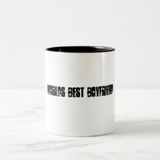 Worlds Best Boyfriend Two-Tone Coffee Mug